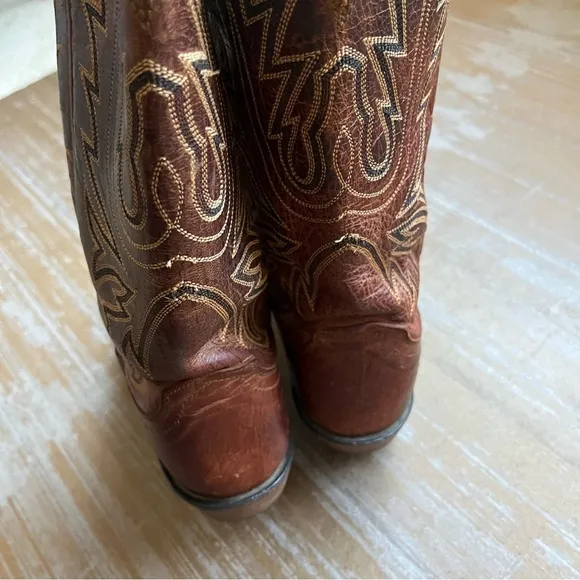 Lucchese Chocolate Mad Dog Snip Toe Cowboy Boots Western Rodeo NFR Womens 7