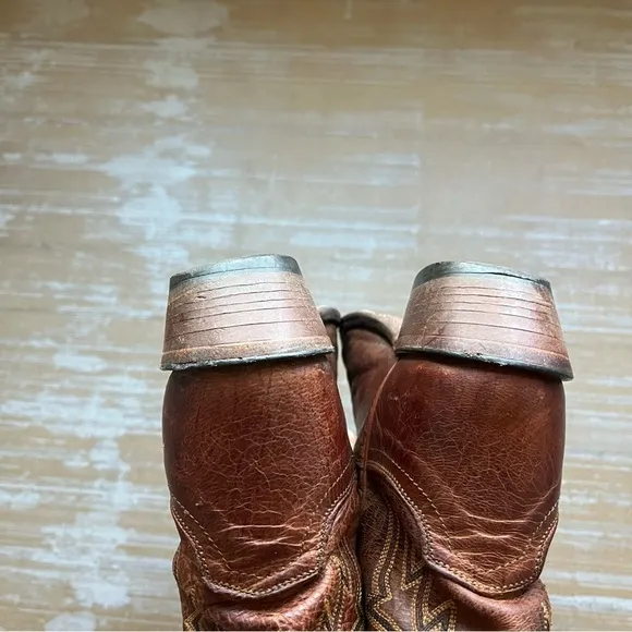 Lucchese Chocolate Mad Dog Snip Toe Cowboy Boots Western Rodeo NFR Womens 7
