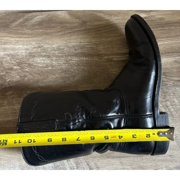 Lucchese Classic Black Roper Western Boots Men's Size 10 B