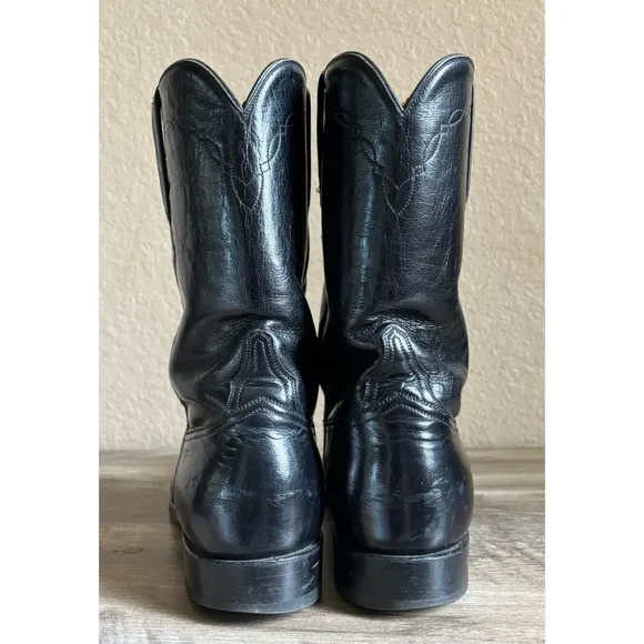 Lucchese Classic Black Roper Western Boots Men's Size 10 B