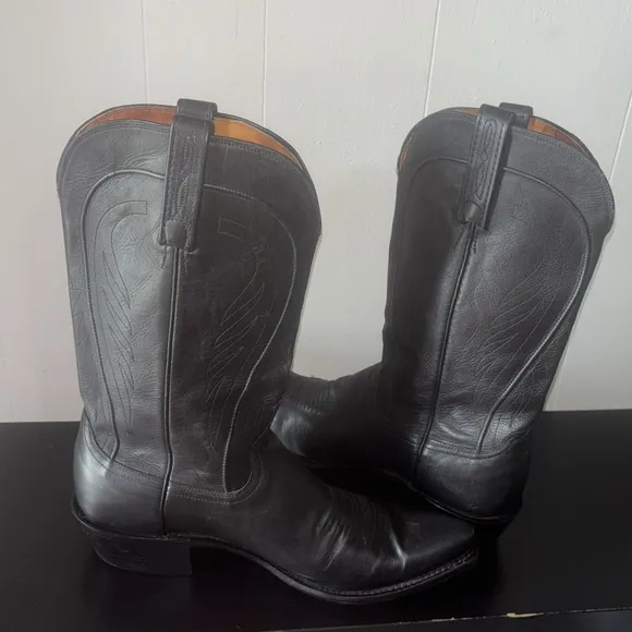 Lucchese Men’s Classic Leather Black Boots Sz.11