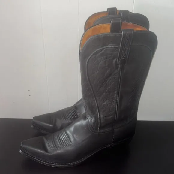 Lucchese Men’s Classic Leather Black Boots Sz.11