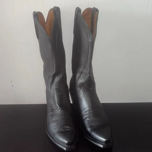 Lucchese Men’s Classic Leather Black Boots Sz.11