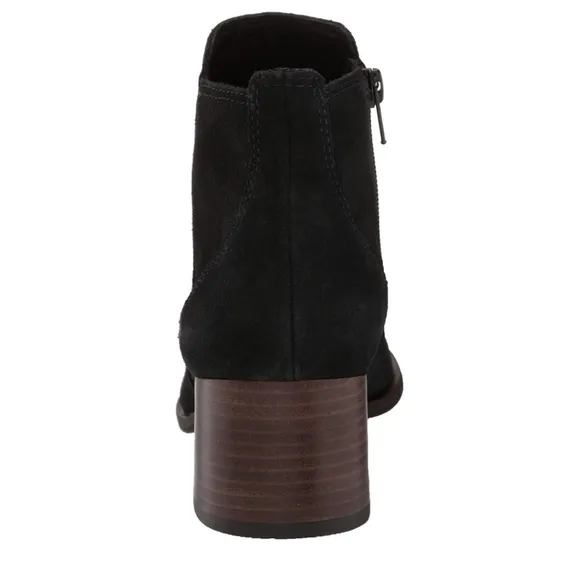 Lucky Brand Lilye Suede and Block Heel Boots in Black and Brown Size 10 NWT