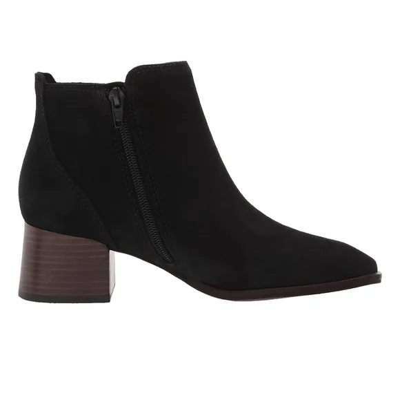 Lucky Brand Lilye Suede and Block Heel Boots in Black and Brown Size 10 NWT