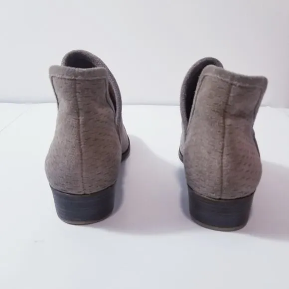 Lucky Brand Taupe Slip On Ankle Boots