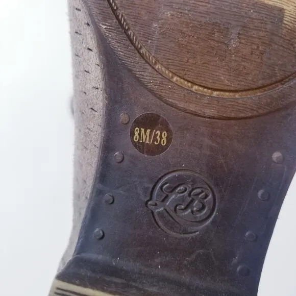 Lucky Brand Taupe Slip On Ankle Boots