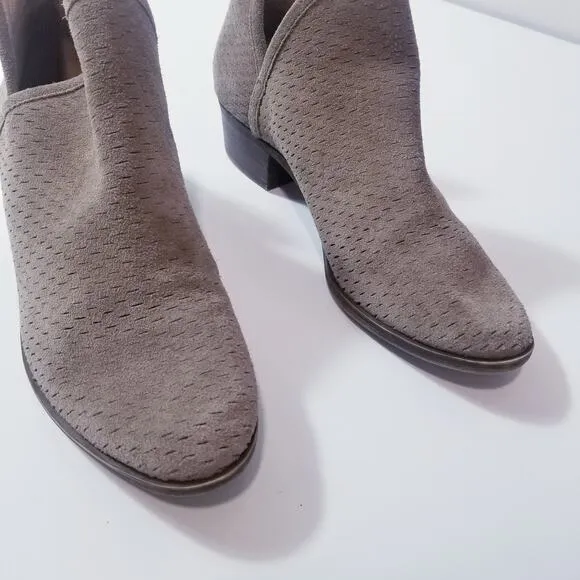 Lucky Brand Taupe Slip On Ankle Boots