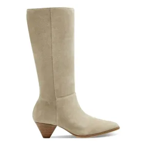 LUCKY BRAND Womens Beige Fukko Pointed Toe Cone Heel Slip On Heeled Boots 8 M