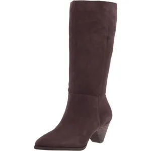 LUCKY BRAND Womens Brown Fukko Pointed Toe Cone Heel Slip On Heeled Boots 8.5 M