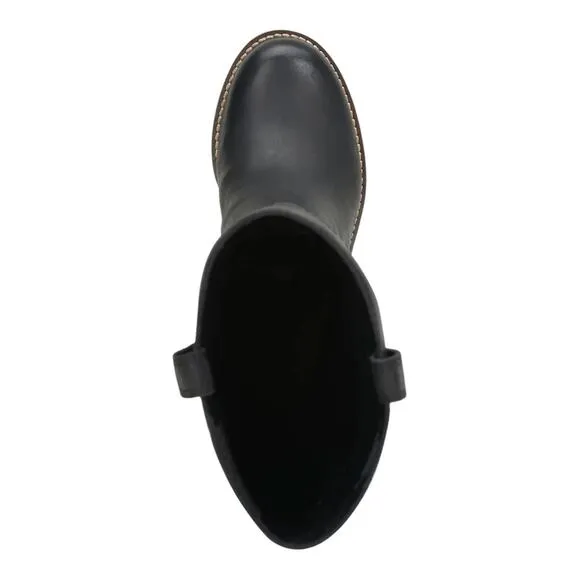 Lucky Brand Women's Hybiscus Knee High Leather Riding Boots Black Size 8 1/2
