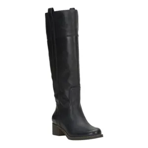 Lucky Brand Women's Hybiscus Knee High Leather Riding Boots Black Size 8 1/2
