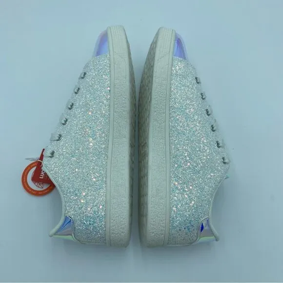 Lucky Step Women’s Fashion Sneakers Iridescent Rhinestone Girly Glitter 11
