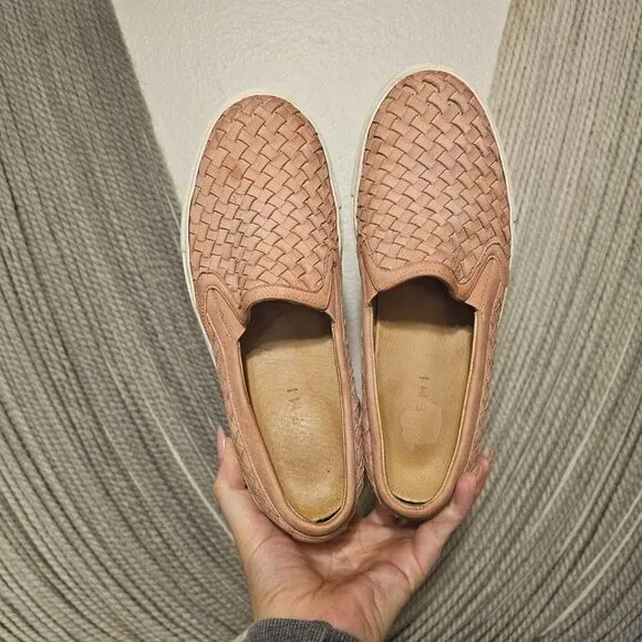M. Gemi &quot;The Cerchio&quot; Basket Weave Leather Loafers Sz 38.5 (US-7.5)