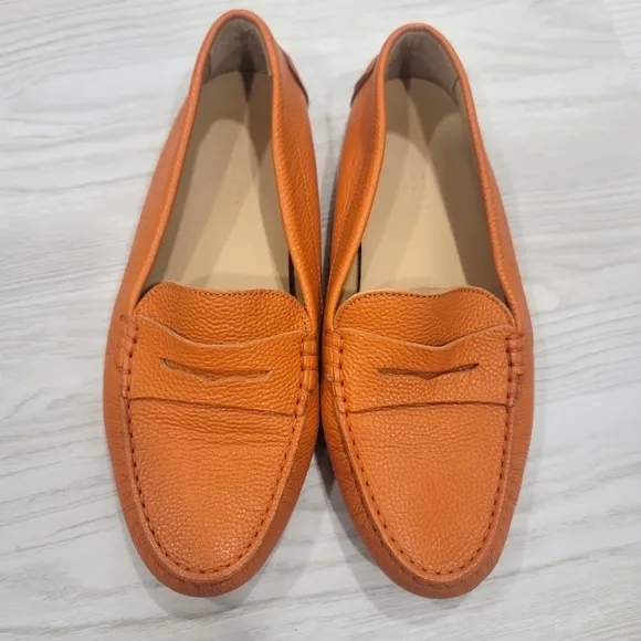 M. Gemi Leather The Pastoso loafers in Orangina , size 7.5