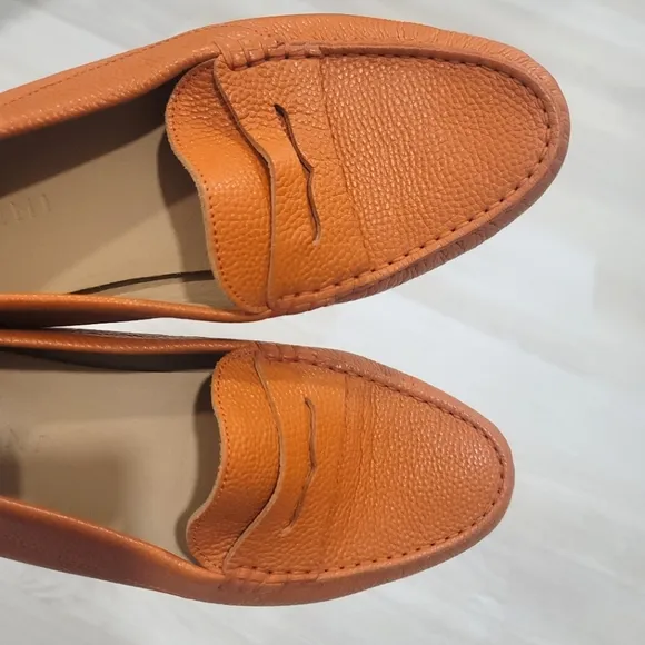 M. Gemi Leather The Pastoso loafers in Orangina , size 7.5