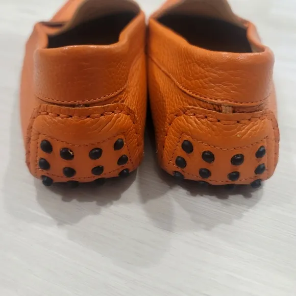 M. Gemi Leather The Pastoso loafers in Orangina , size 7.5