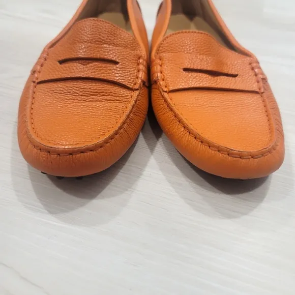 M. Gemi Leather The Pastoso loafers in Orangina , size 7.5