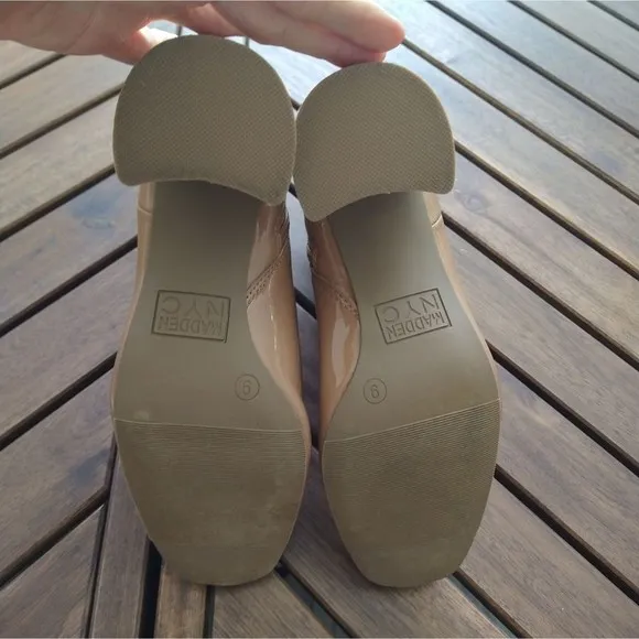 Madden Edgy, Minimalistic,Classic NYC 3&quot; size 9 beige boots