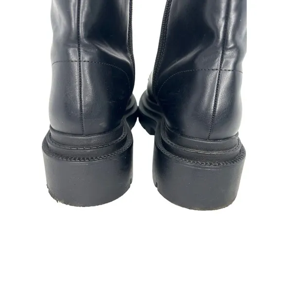 Madden Girl Combat Boots Lug Sole Lace Up Ankle Booties Black Fashion Boots sz 9