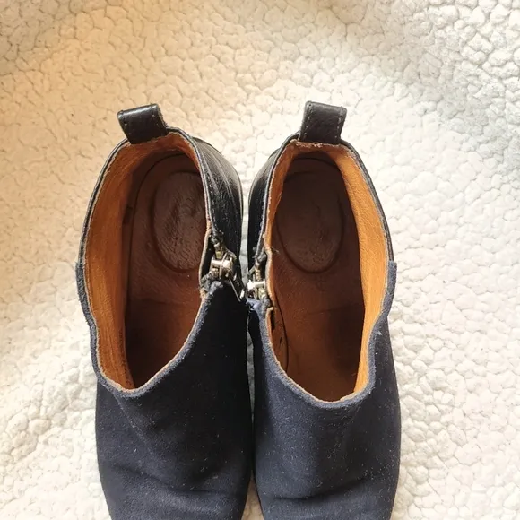 Madewell ankle boots 39101 black suede and leather