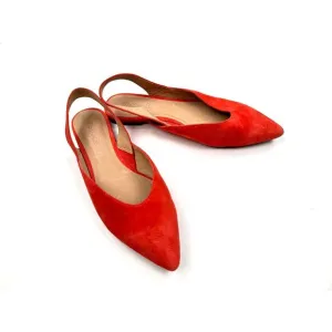MADEWELL Ava Singback Flat Coastal Orange Suede Women 10 NWOB Leather‎ Sandals