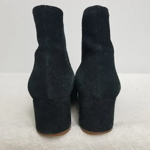 Madewell Black suede ankle boots