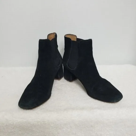 Madewell Black suede ankle boots