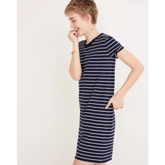 [Madewell] Classic Blue Striped Dress