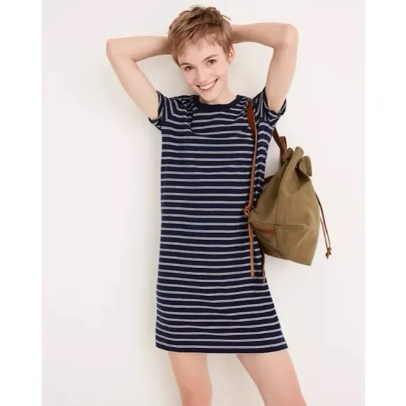 [Madewell] Classic Blue Striped Dress
