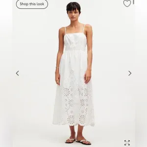 Madewell Embroidered Tank Midi Dress in Poplin White Size 12 NS131 New