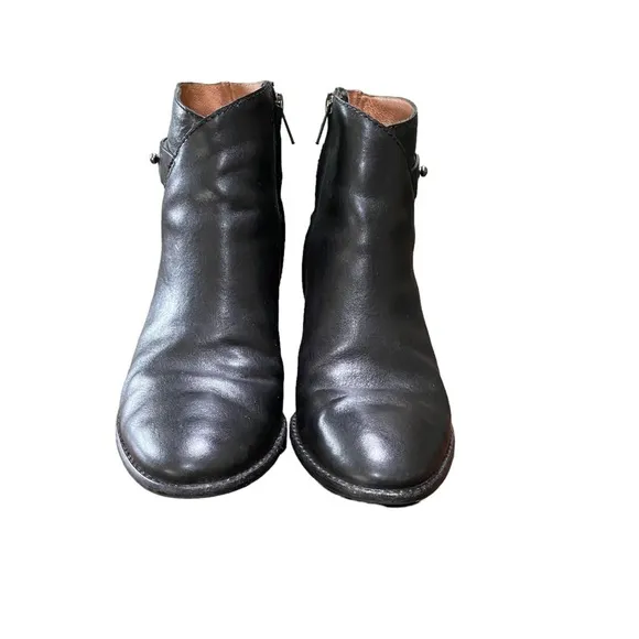 Madewell Kelci Black Leather Boots Size 9