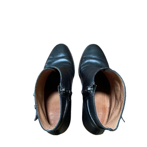 Madewell Kelci Black Leather Boots Size 9