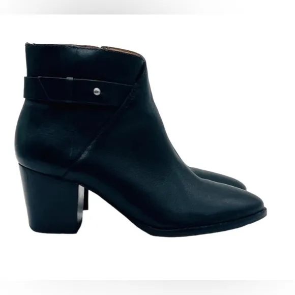 Madewell Kelci Black Leather Boots Size 9