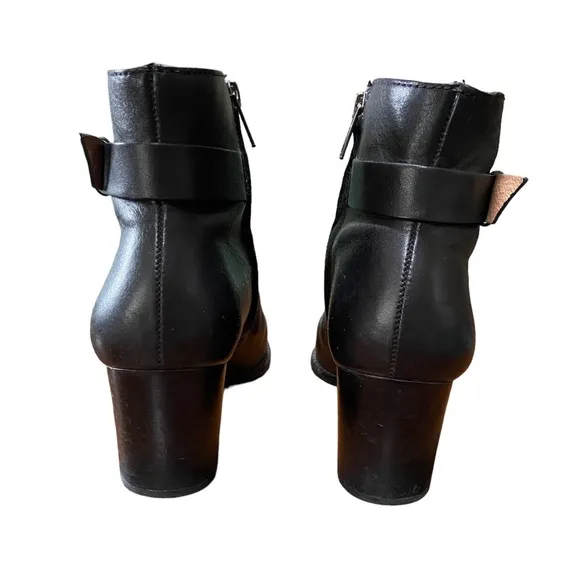 Madewell Kelci Black Leather Boots Size 9