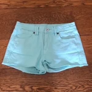 Madewell Robin's Egg Blue High Waisted Jean Shorts