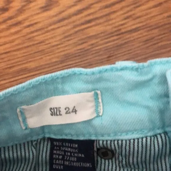 Madewell Robin's Egg Blue High Waisted Jean Shorts