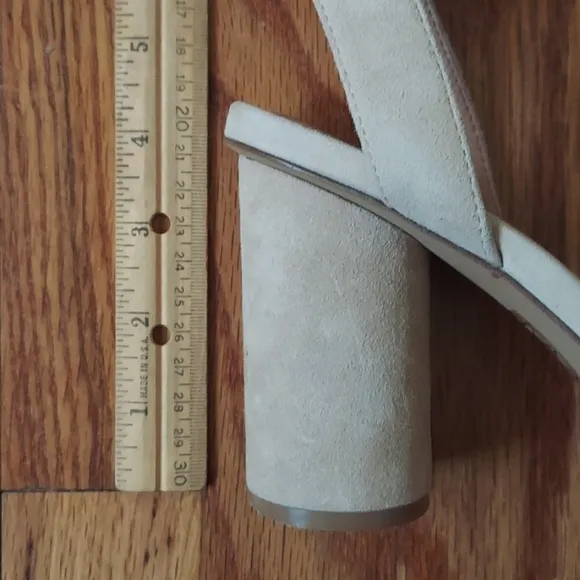 Madewell Rosalie Natural Tan Ankle Strap Cylindrical Heel Sandals Size 9.5