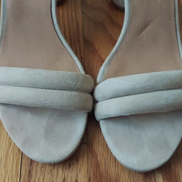 Madewell Rosalie Natural Tan Ankle Strap Cylindrical Heel Sandals Size 9.5