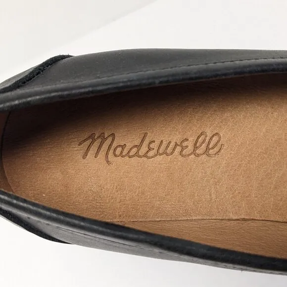 Madewell The Corinne Lugsole Loafers, Black Leather, Women's 7