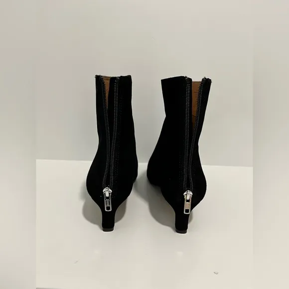 Madewell The Dimes Kitten-Heel Boot True Black Suede Size 9 NEW no box