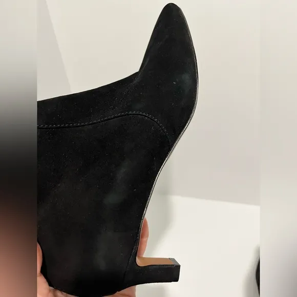 Madewell The Dimes Kitten-Heel Boot True Black Suede Size 9 NEW no box