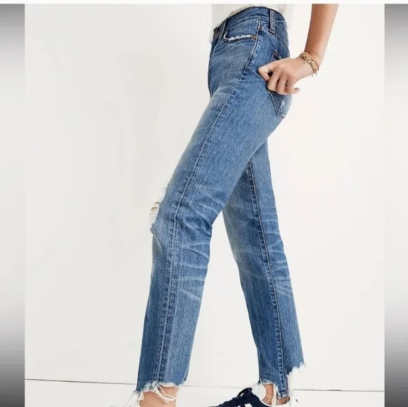 Madewell The Perfect Summer Jean: Destructed Edition in Robinson Wash Size 26