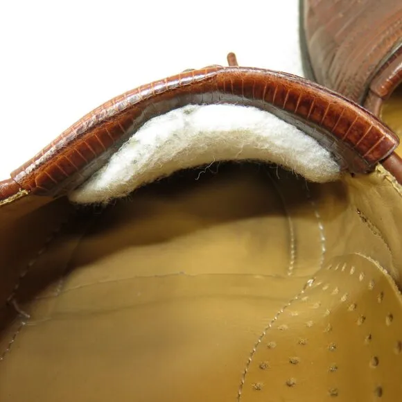 Magnanni 11539 Lizard Leather Tassel Loafers Cognac Brown Men's 8 Made In Spain