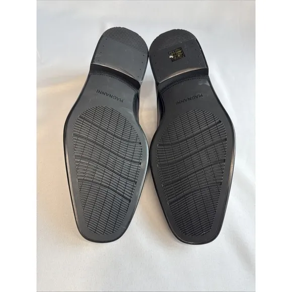 Magnanni Cap Toe Black Casual Dress Loafers - Size 12
