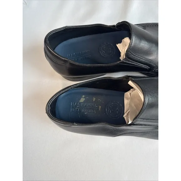 Magnanni Cap Toe Black Casual Dress Loafers - Size 12