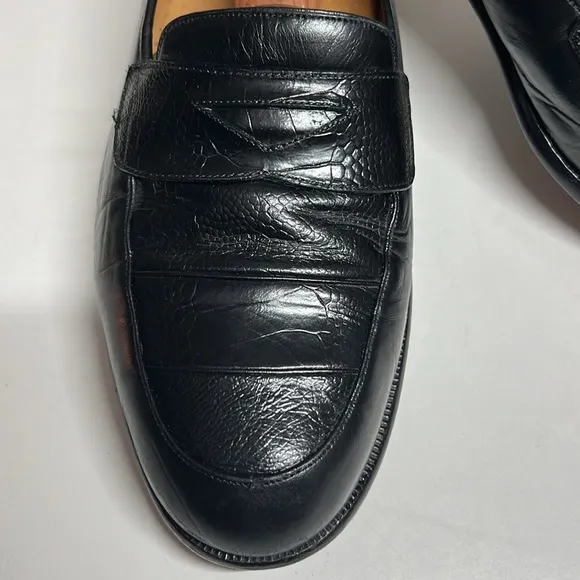 Magnanni Crocodile Strap Penny Loafers Men’s Size US 8.5M