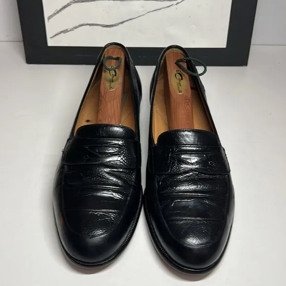 Magnanni Crocodile Strap Penny Loafers Men’s Size US 8.5M