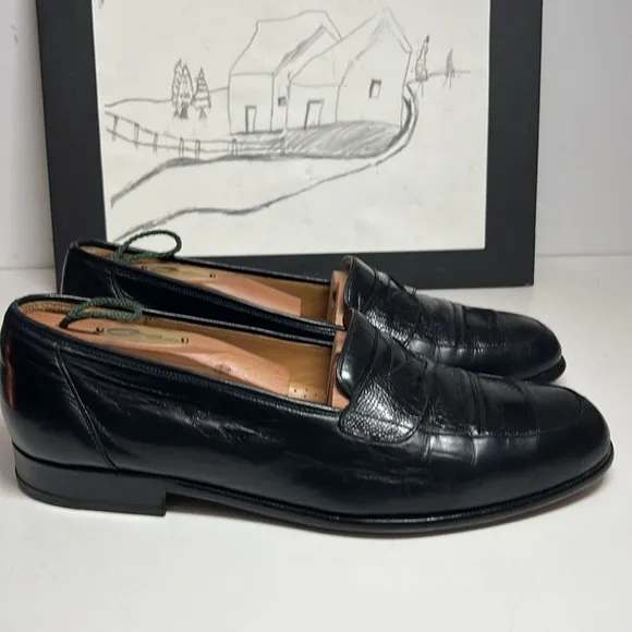 Magnanni Crocodile Strap Penny Loafers Men’s Size US 8.5M