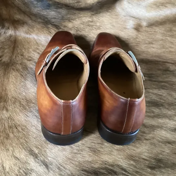 MAGNANNI Marco II Monk Fine Leather Loafers Made In Spain